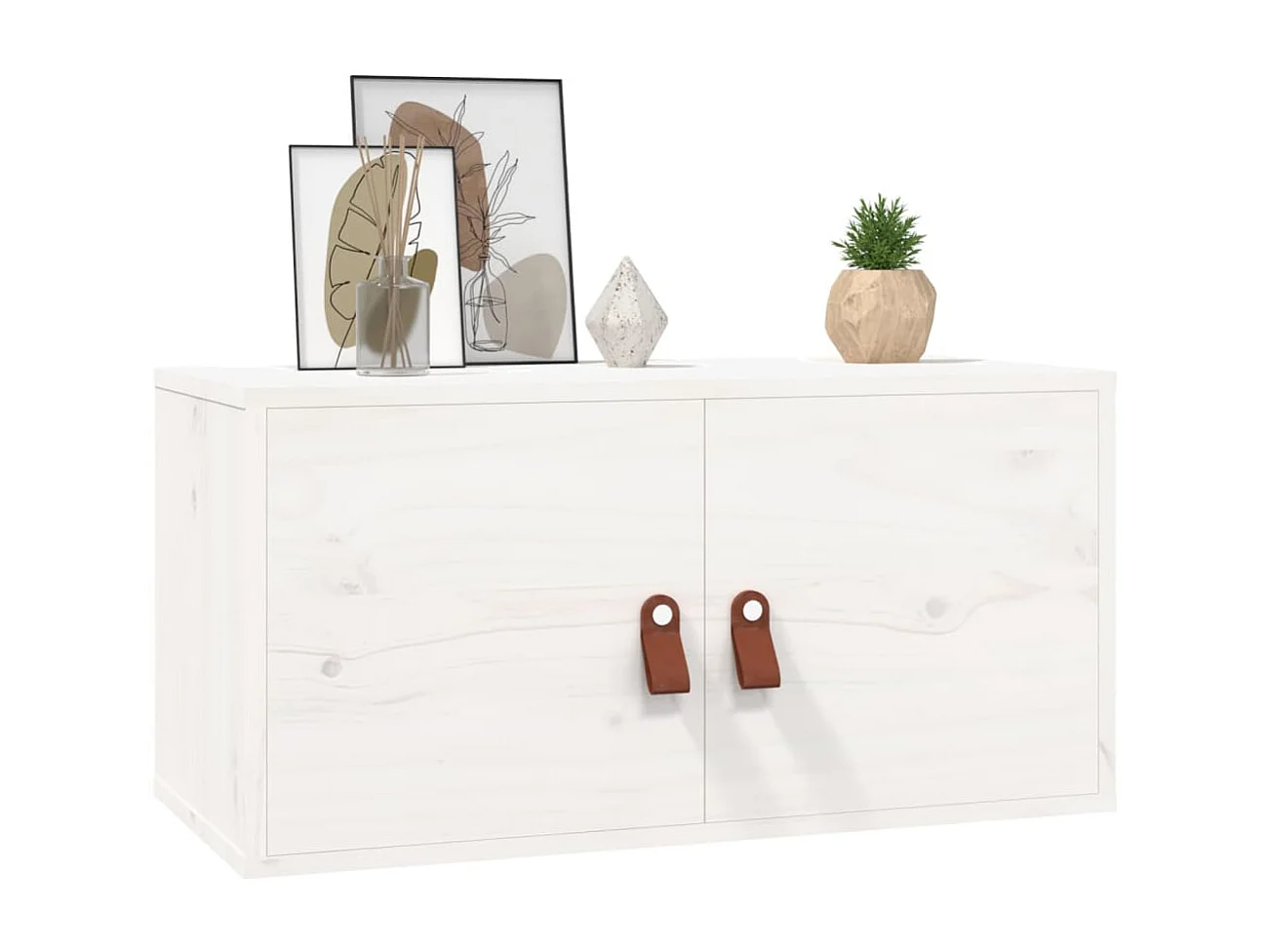 Armoire murale blanc 60x30x30 cm Bois de pin massif