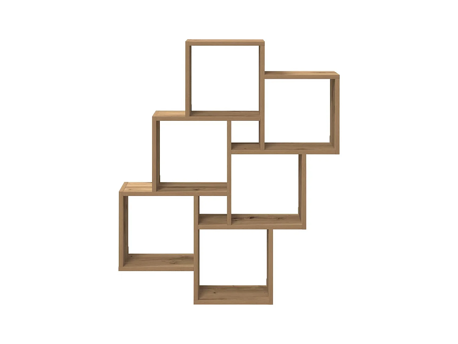 Étagère murale sous forme de cube chêne artisanal 78x15x93 cm