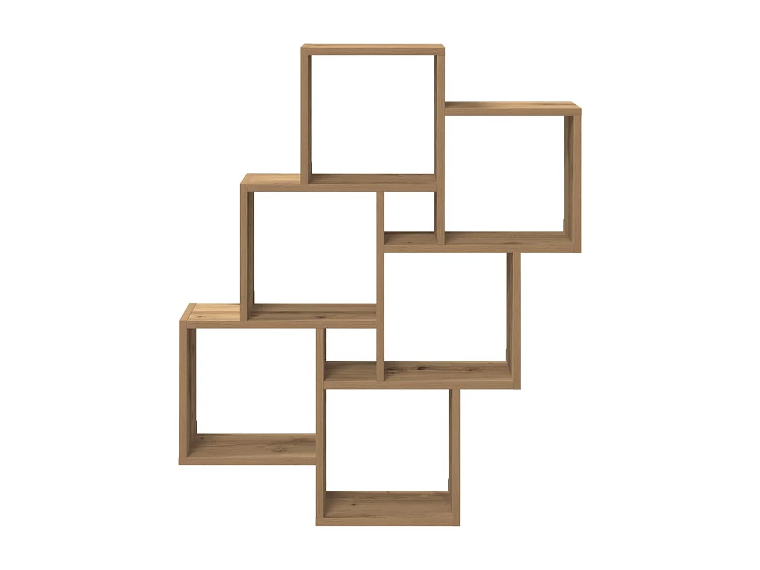Étagère murale sous forme de cube chêne artisanal 78x15x93 cm