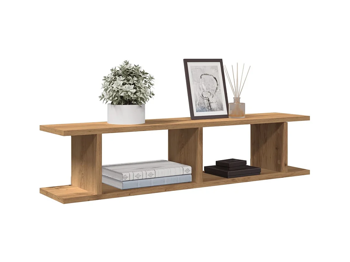 Étagères murales 2 pcs chêne artisanal 90x18x20 cm