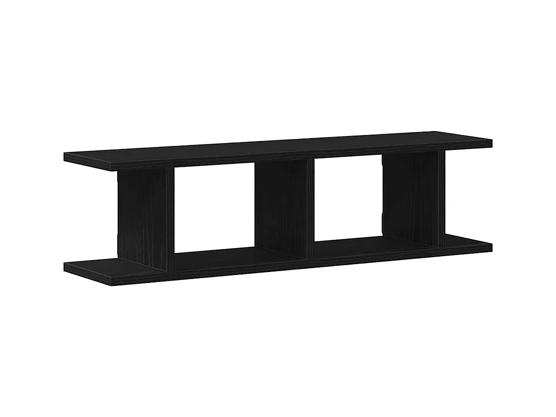Mensole da parete 2 pezzi rovere nero 75x18x20 cm in legno ingegnerizzato