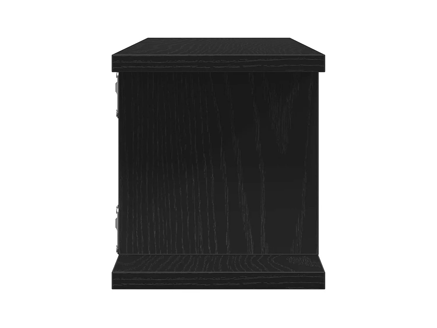 Mensole da parete 2 pezzi rovere nero 75x18x20 cm in legno ingegnerizzato