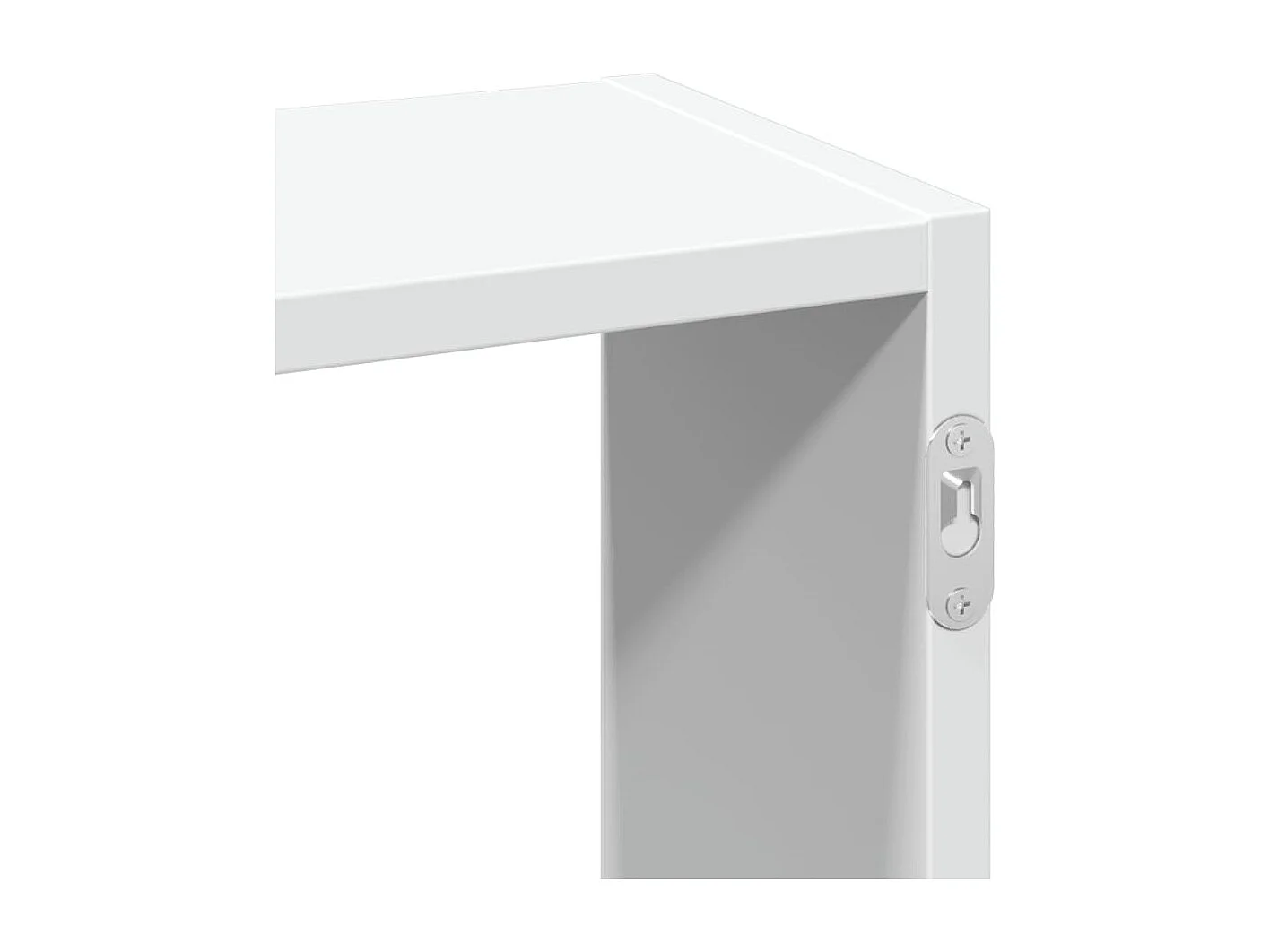 Weißes Wandregal 159x18x66 cm Holzwerkstoff