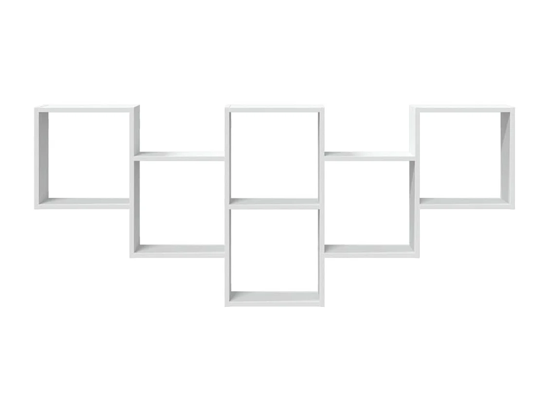 Étagère murale blanc 159x18x66 cm bois d'ingénierie