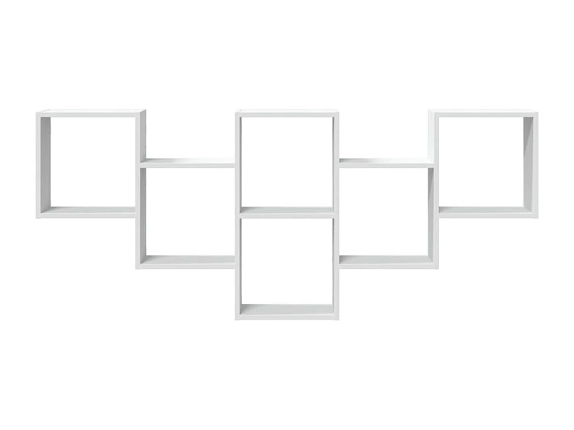 Étagère murale blanc 159x18x66 cm bois d'ingénierie