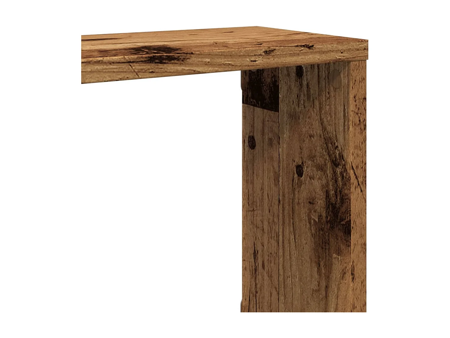 Estantes de pared cubo 4 piezas madera vieja 100x15x30 cm