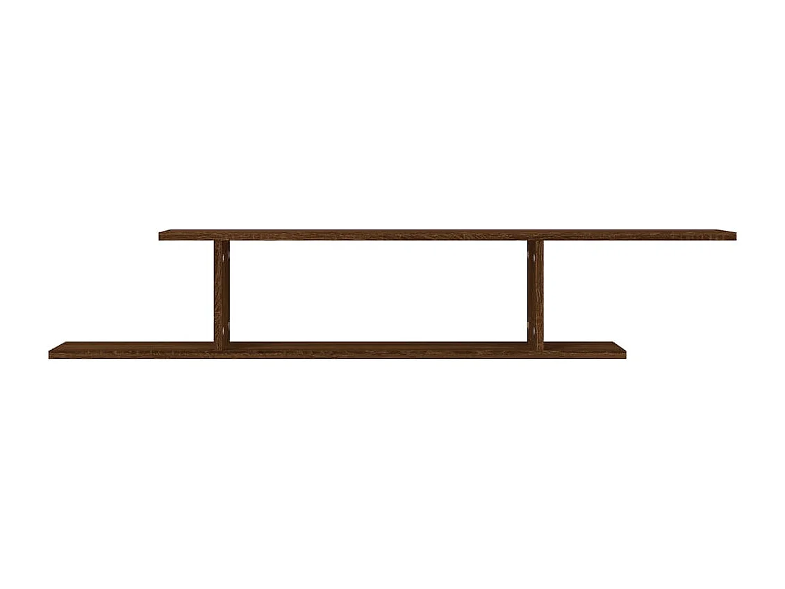 Étagère TV murale Chêne marron 125x18x23 cm Bois d'ingénierie