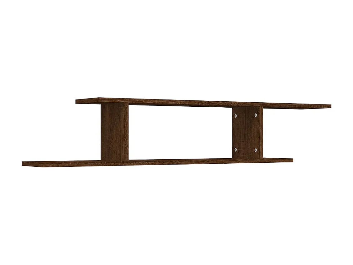 Étagère TV murale Chêne marron 125x18x23 cm Bois d'ingénierie