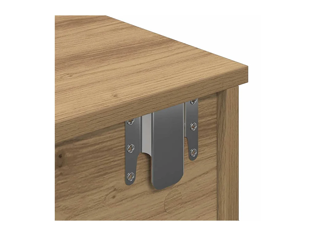 Mensola da parete con cassetti realizzata artigianalmente in legno di rovere