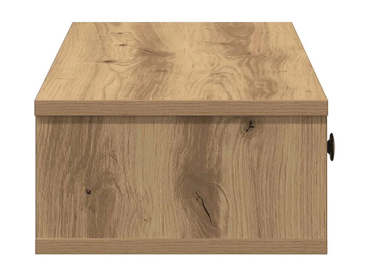 Étagère murale avec tiroirs chêne artisanal bois d'ingénierie