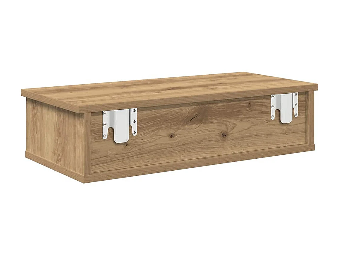 Étagère murale avec tiroirs chêne artisanal bois d'ingénierie