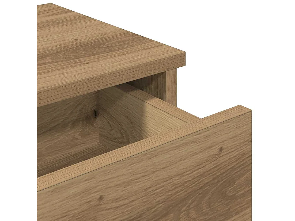 Étagère murale avec tiroirs chêne artisanal bois d'ingénierie