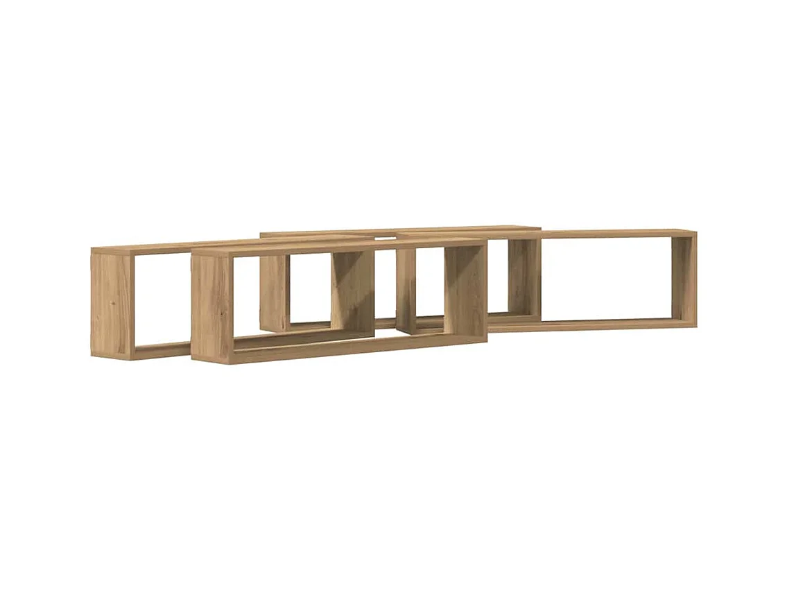 Étagères murales 4 pièces Chêne Artisan 80x15x26 cm en bois d'ingénierie