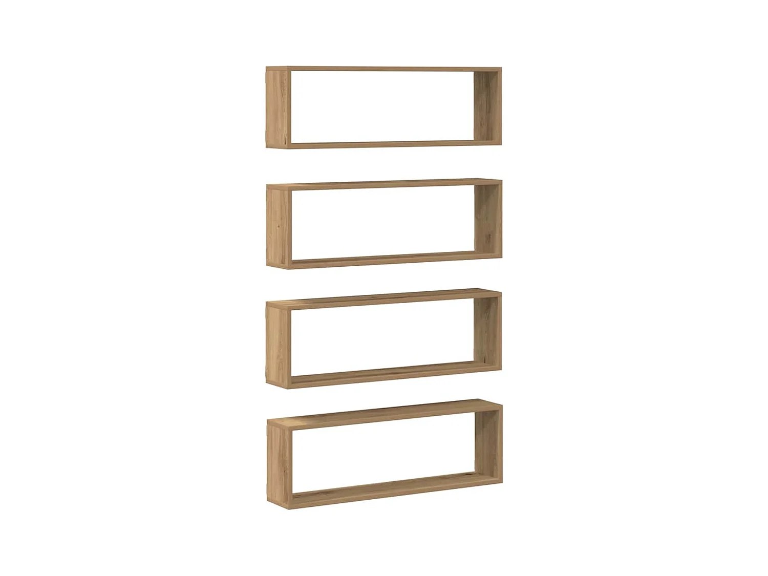 Étagères murales 4 pièces Chêne Artisan 80x15x26 cm en bois d'ingénierie