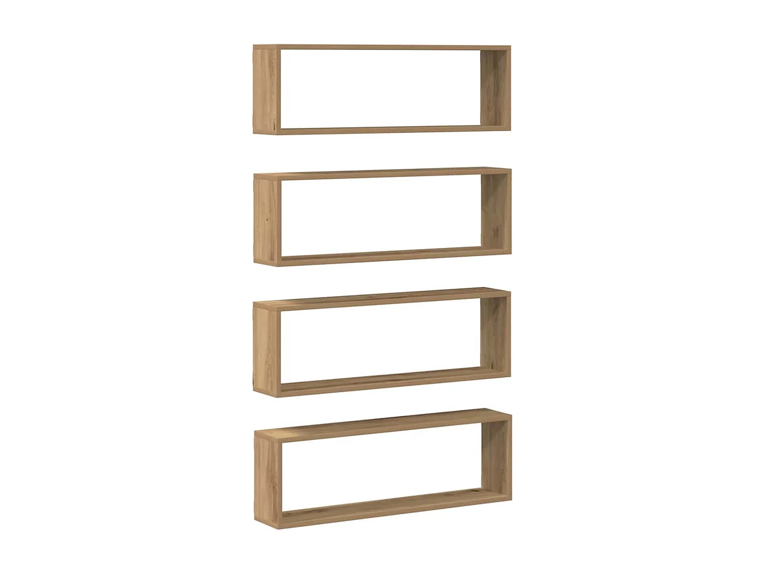 Mensole da parete Artisan Oak 4 pezzi 80x15x26 cm in legno ingegnerizzato