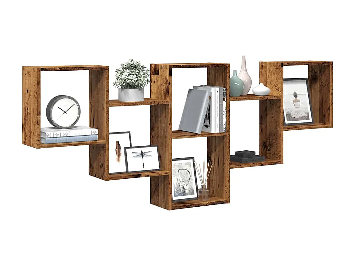 Étagère murale vieux bois 159x18x66 cm bois d'ingénierie