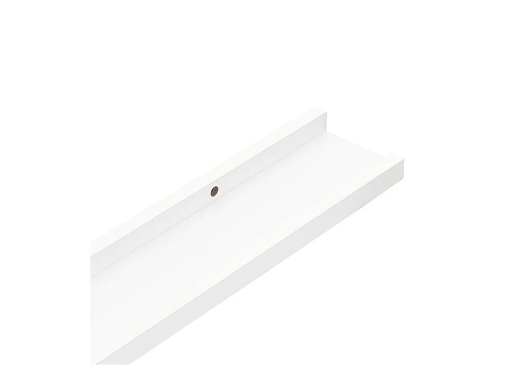 Mensole per cornici 2 pezzi Bianco 80x9x3 cm MDF