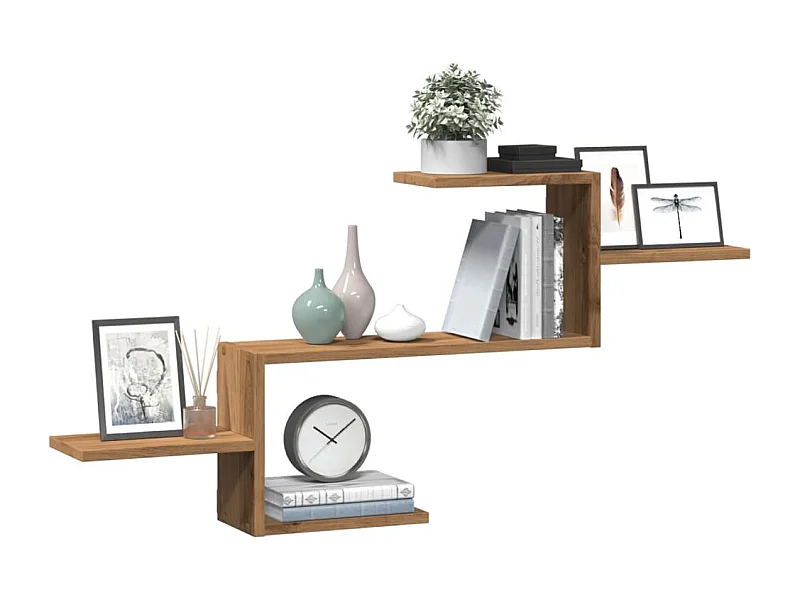 Wandplank eiken craft 104x15x49 cm bewerkt hout