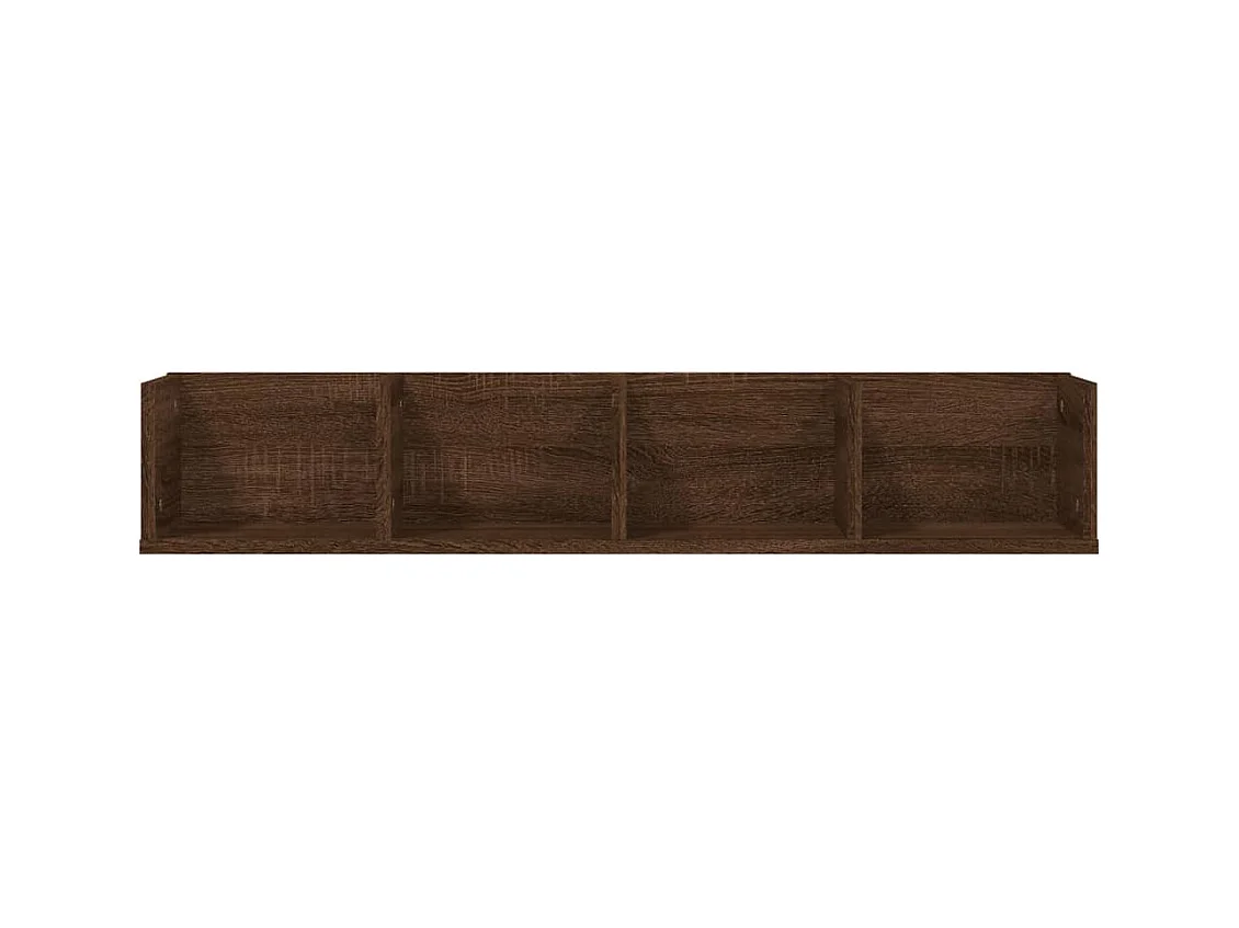 Étagère murale à CD Chêne marron 100x18x18 cm Bois d'ingénierie