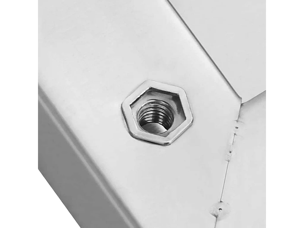 Estantes de pared 2 uds 50x40x3 cm acero inoxidable plateado