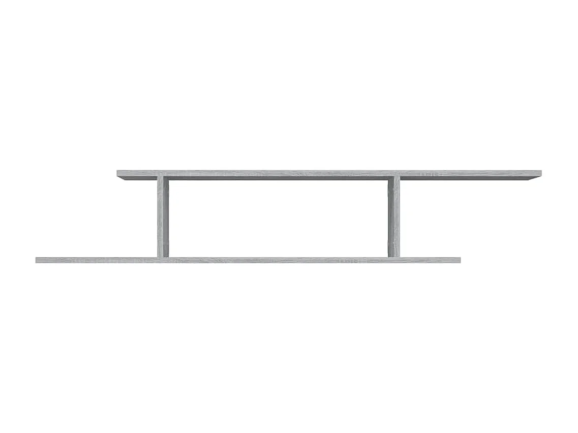 Étagère TV murale Sonoma gris 125x18x23 cm Bois d'ingénierie