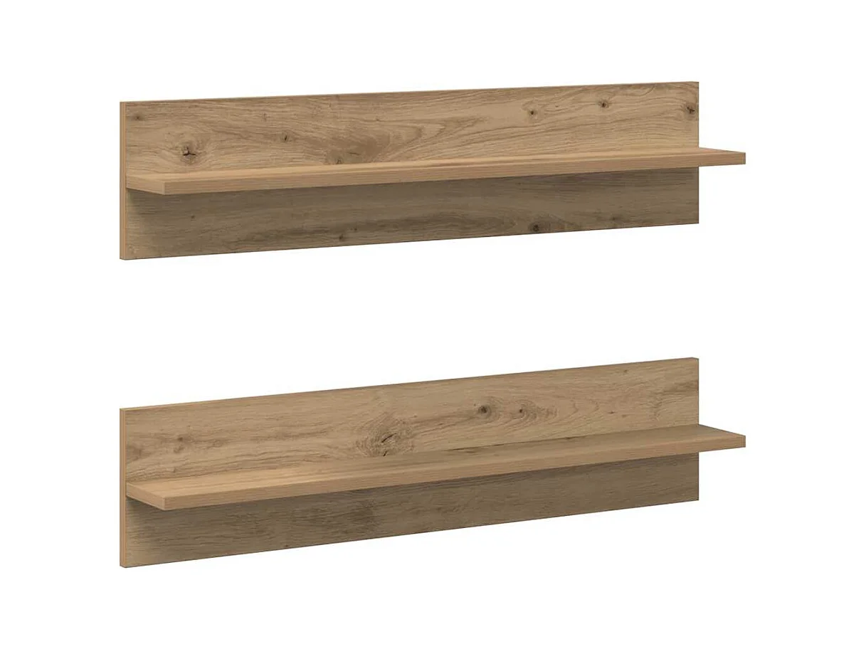 Mensole da parete 2 pezzi Artisan Oak 80 x 11,5 x 18 cm