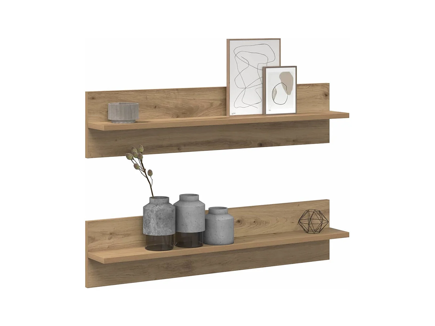 Mensole da parete 2 pezzi Artisan Oak 80 x 11,5 x 18 cm