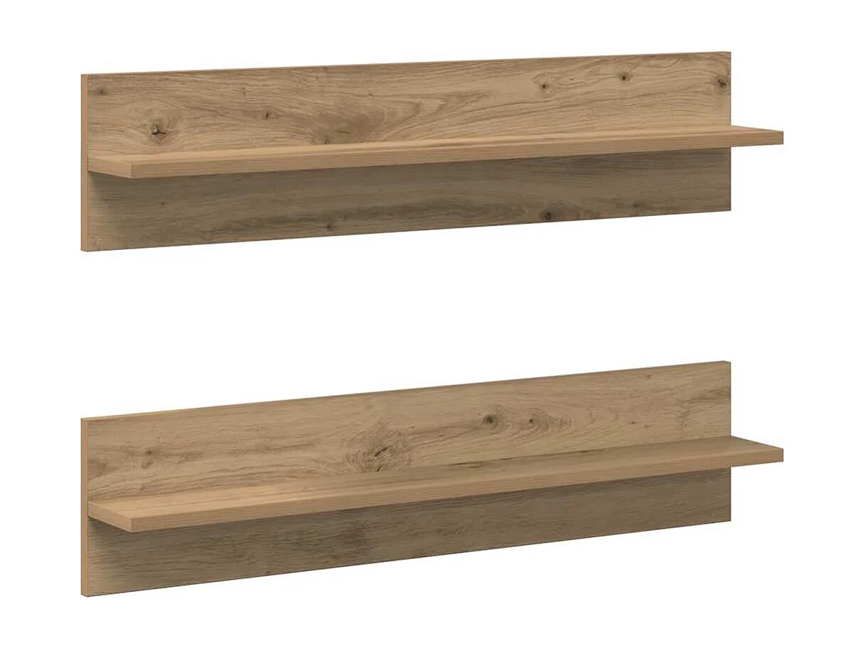 Étagères Murales 2 pcs Chêne artisan 80 x 11,5 x 18 cm