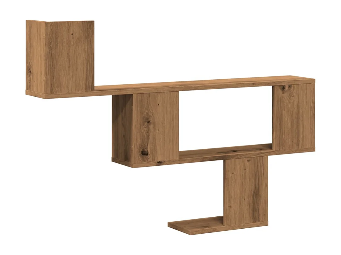 Mensola da parete in rovere realizzata a mano 100x15x70 cm in legno ingegnerizzato