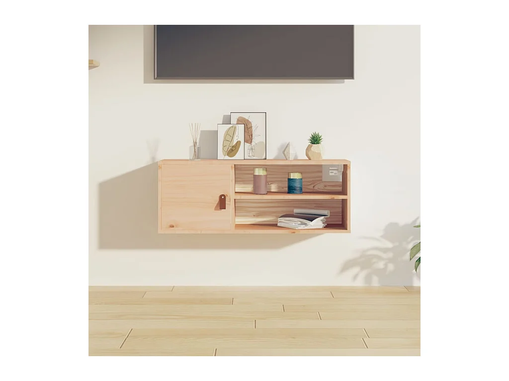 Wandkast 80x30x30 cm Massief grenenhout