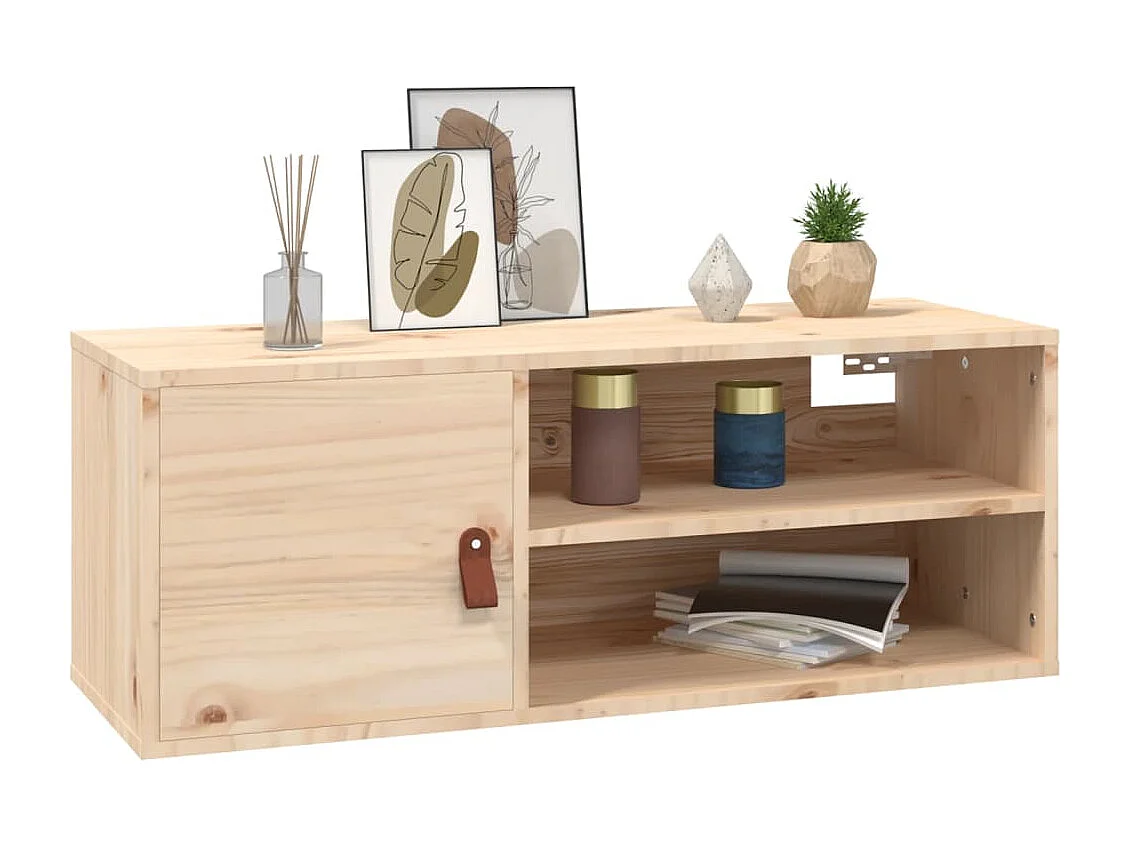 Wandkast 80x30x30 cm Massief grenenhout