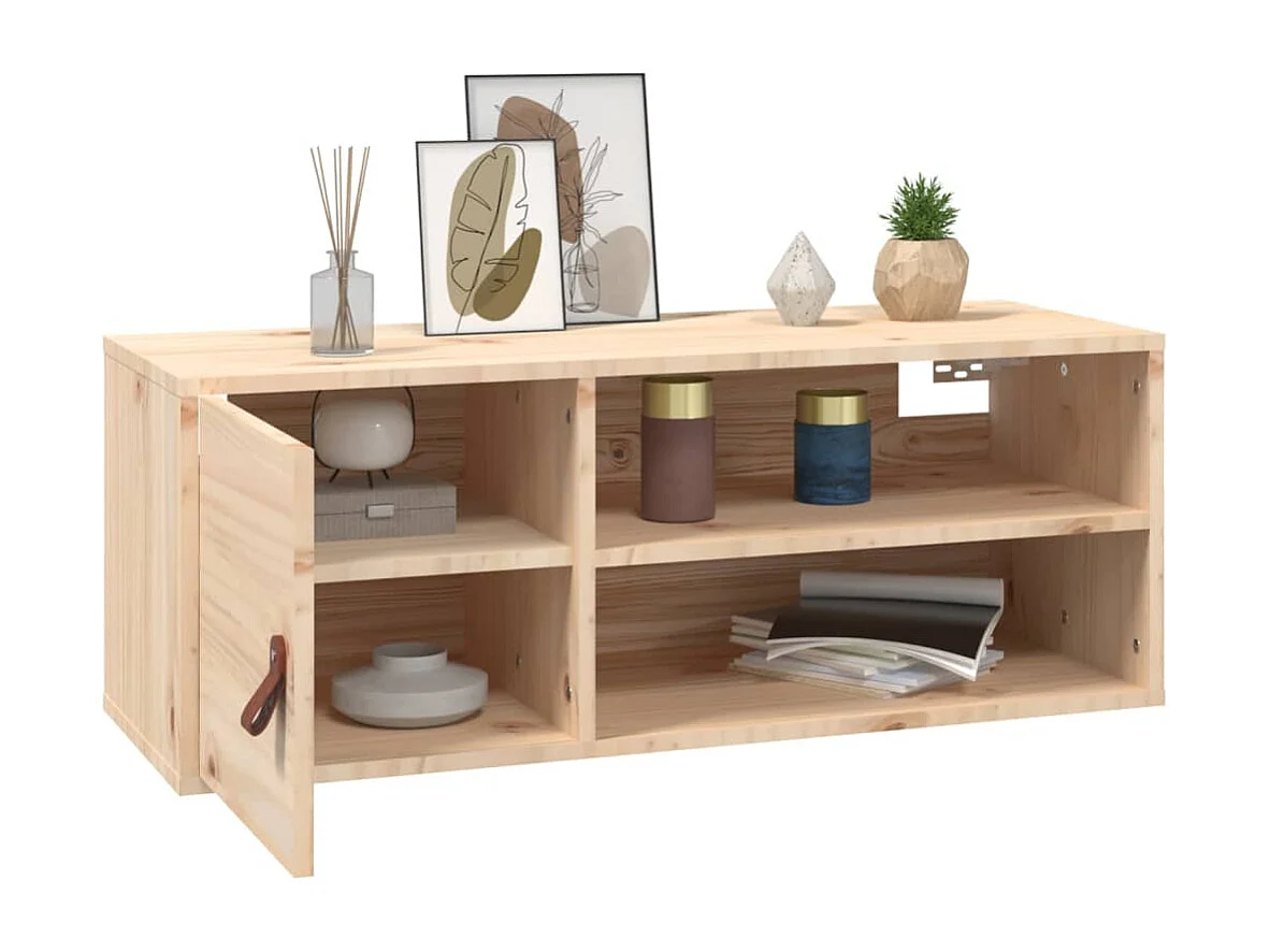 Wandkast 80x30x30 cm Massief grenenhout