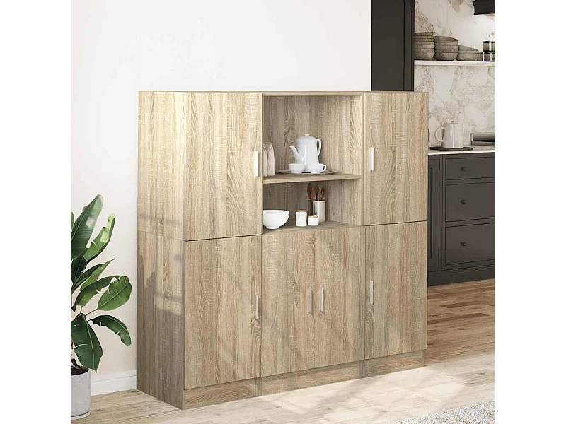 Ensemble d'armoires de cuisine 3 pcs chêne sonoma