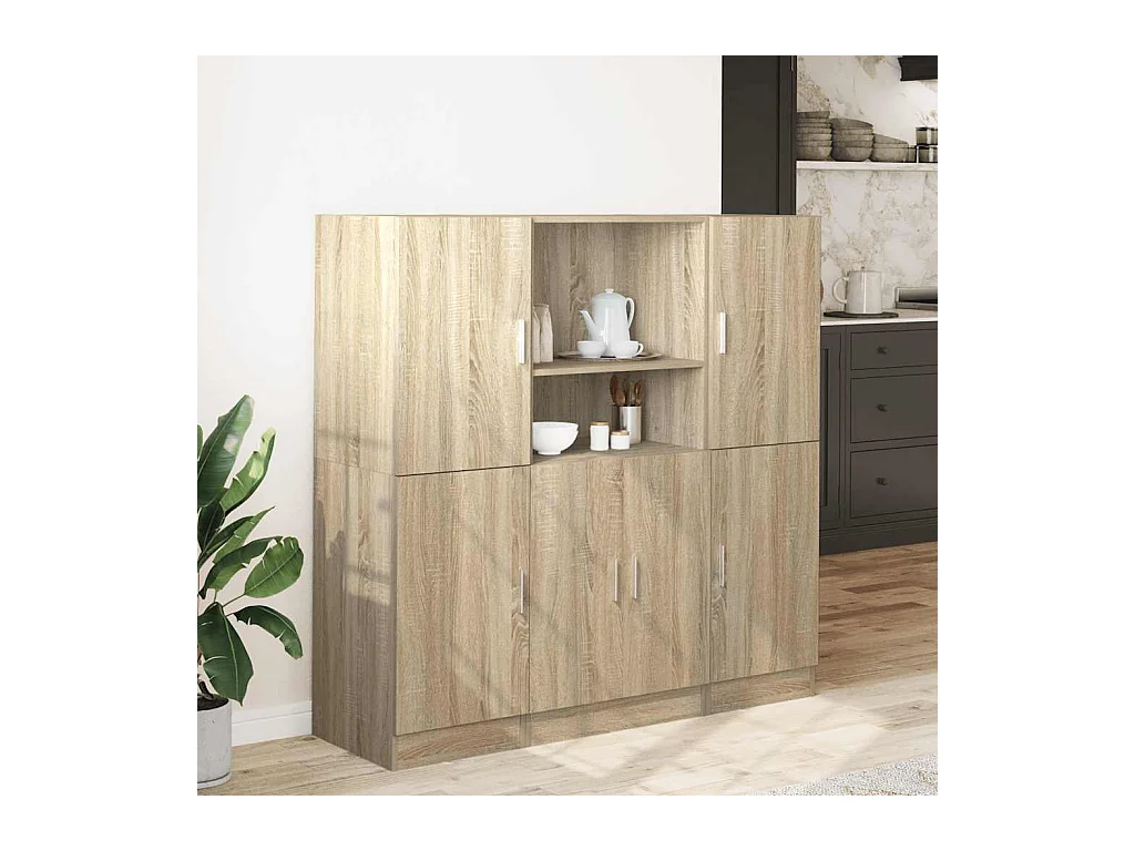 3-teiliges Küchenschrank-Set in Sonoma-Eiche