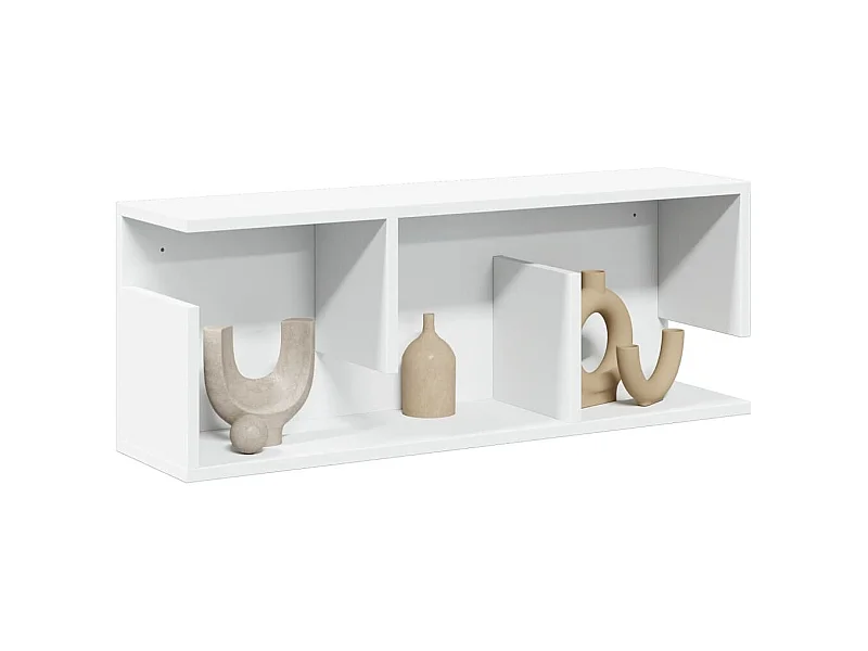 Wandschrank 80x20x30 cm weiß Holzwerkstoff