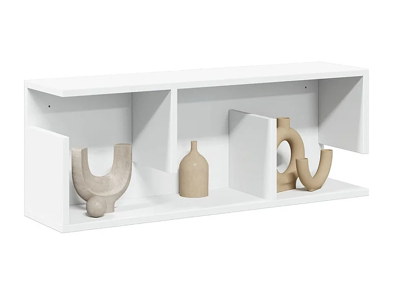 Wandschrank 80x20x30 cm weiß Holzwerkstoff