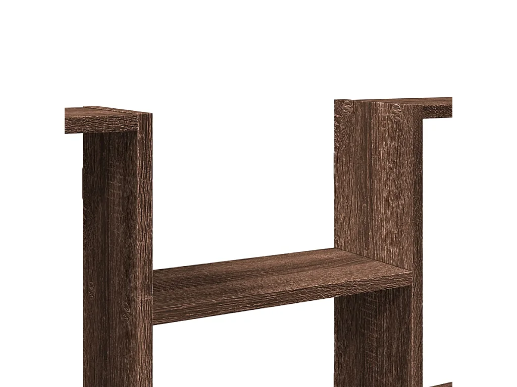 Estante de pared de roble marrón 99x15x60 cm madera de ingeniería