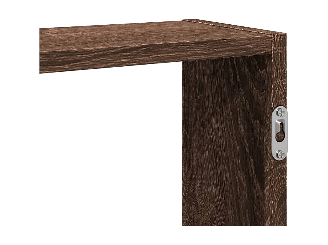 Estante de pared de roble marrón 99x15x60 cm madera de ingeniería