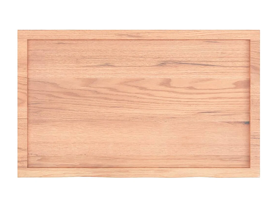 Étagère murale marron clair bois chêne massif traité