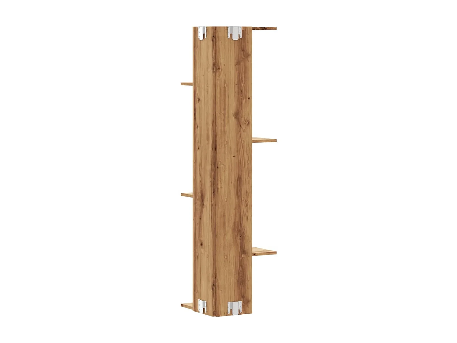 Estante de esquina de pared, roble artesanal, madera de ingeniería
