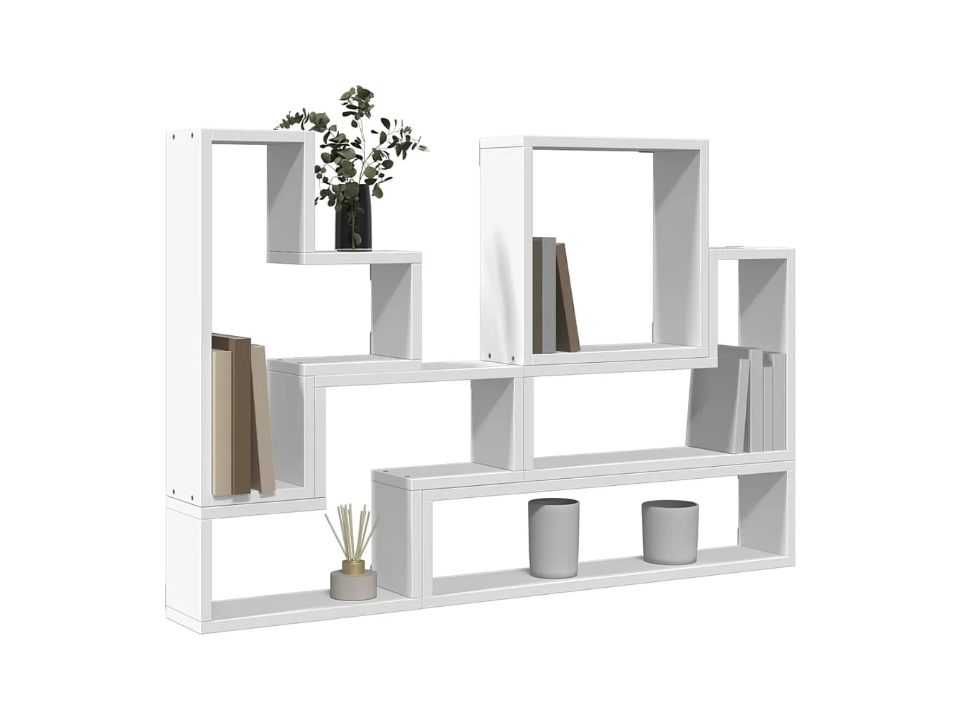 Mensola da parete bianca 96x12x64 cm in legno ingegnerizzato