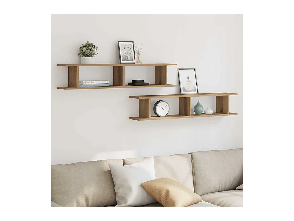 Étagères murales 2 pcs chêne artisanal 105x18x20 cm