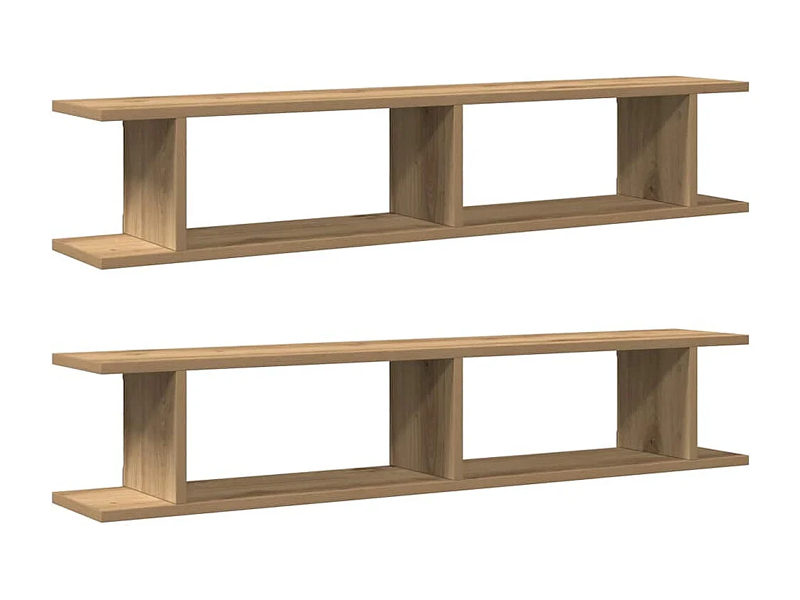 Étagères murales 2 pcs chêne artisanal 105x18x20 cm