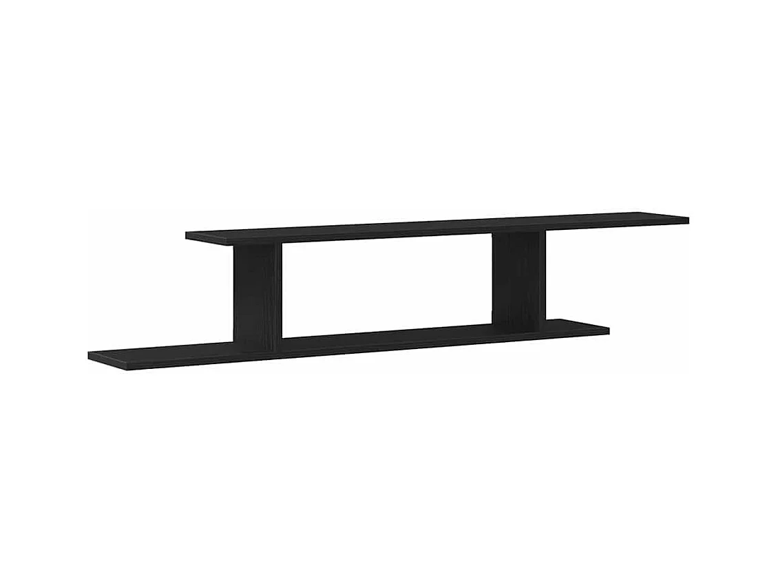 Étagère murale pour téléviseur, chêne noir, 125 x 18 x 23 cm, en bois d'ingénierie