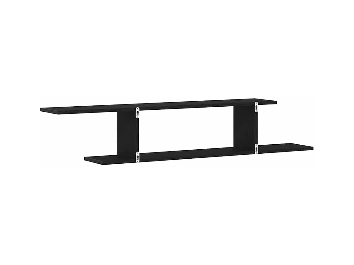 Étagère murale pour téléviseur, chêne noir, 125 x 18 x 23 cm, en bois d'ingénierie