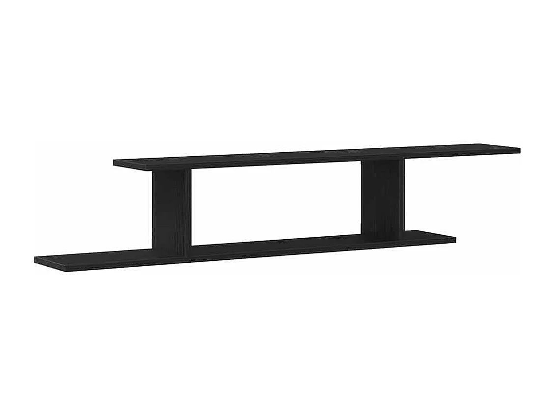 Étagère murale pour téléviseur, chêne noir, 125 x 18 x 23 cm, en bois d'ingénierie
