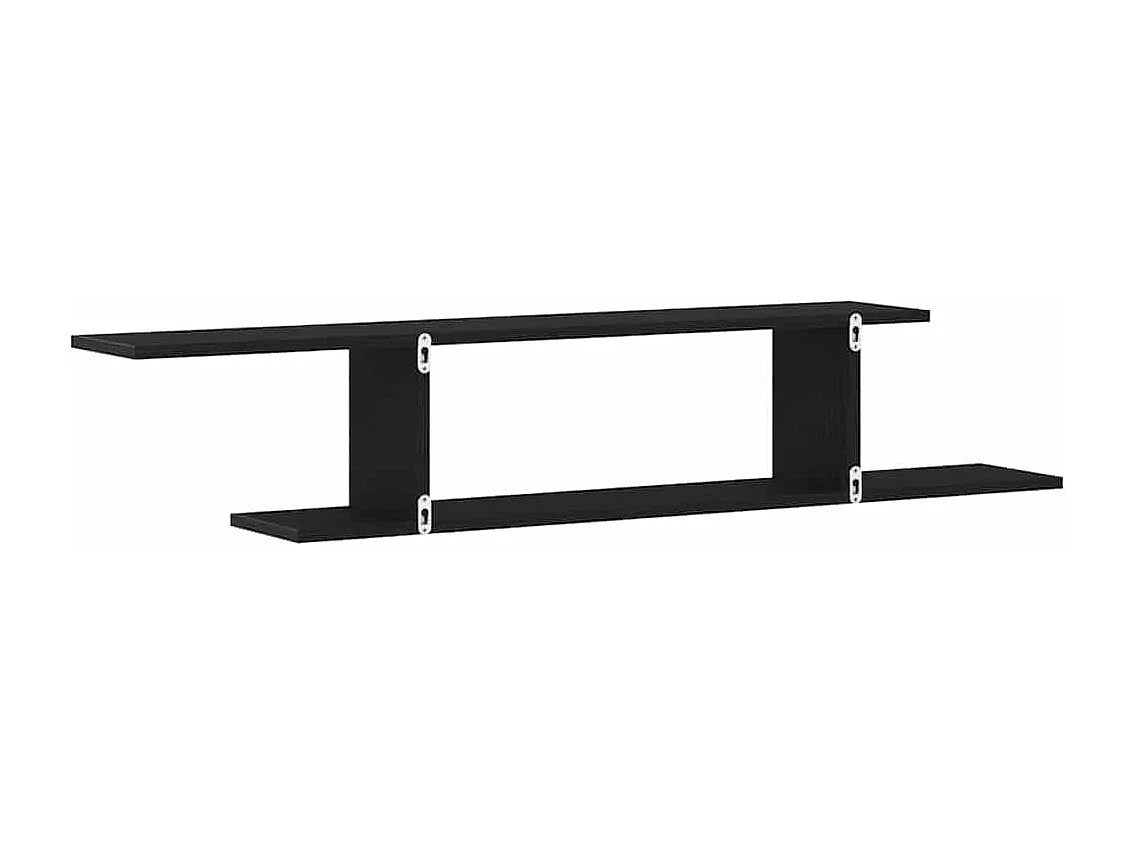 Étagère murale pour téléviseur, chêne noir, 125 x 18 x 23 cm, en bois d'ingénierie