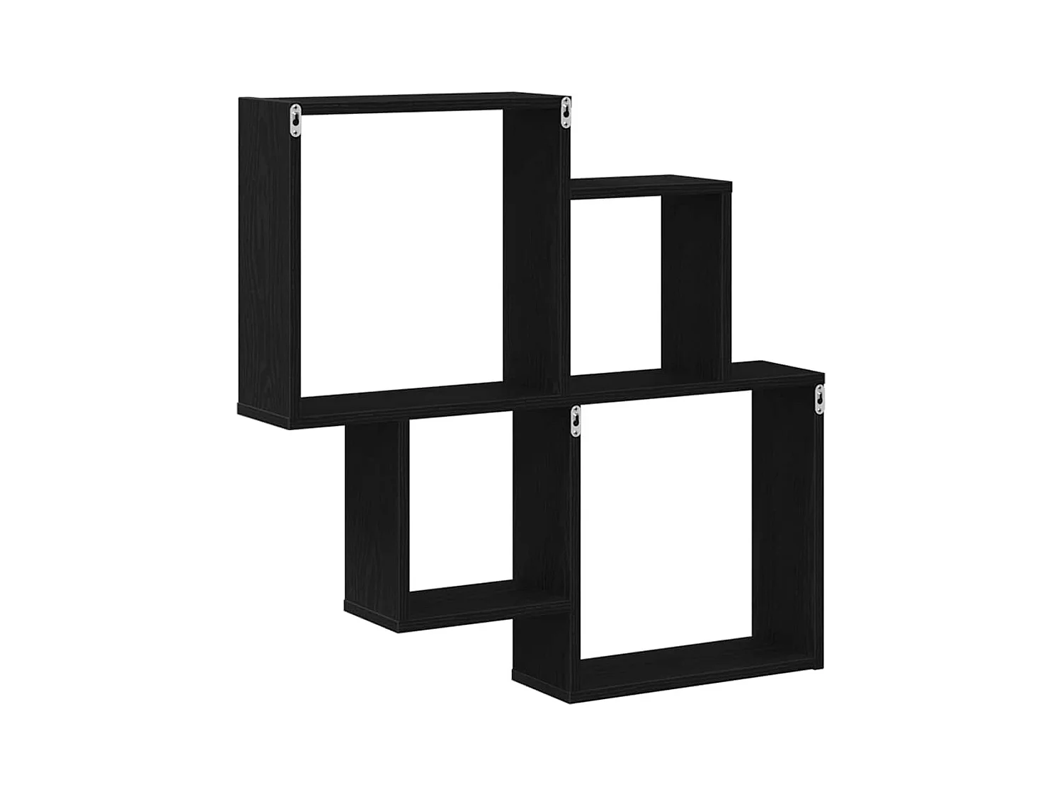 Pensile in rovere nero 80x15x78,5 cm in legno precomposto