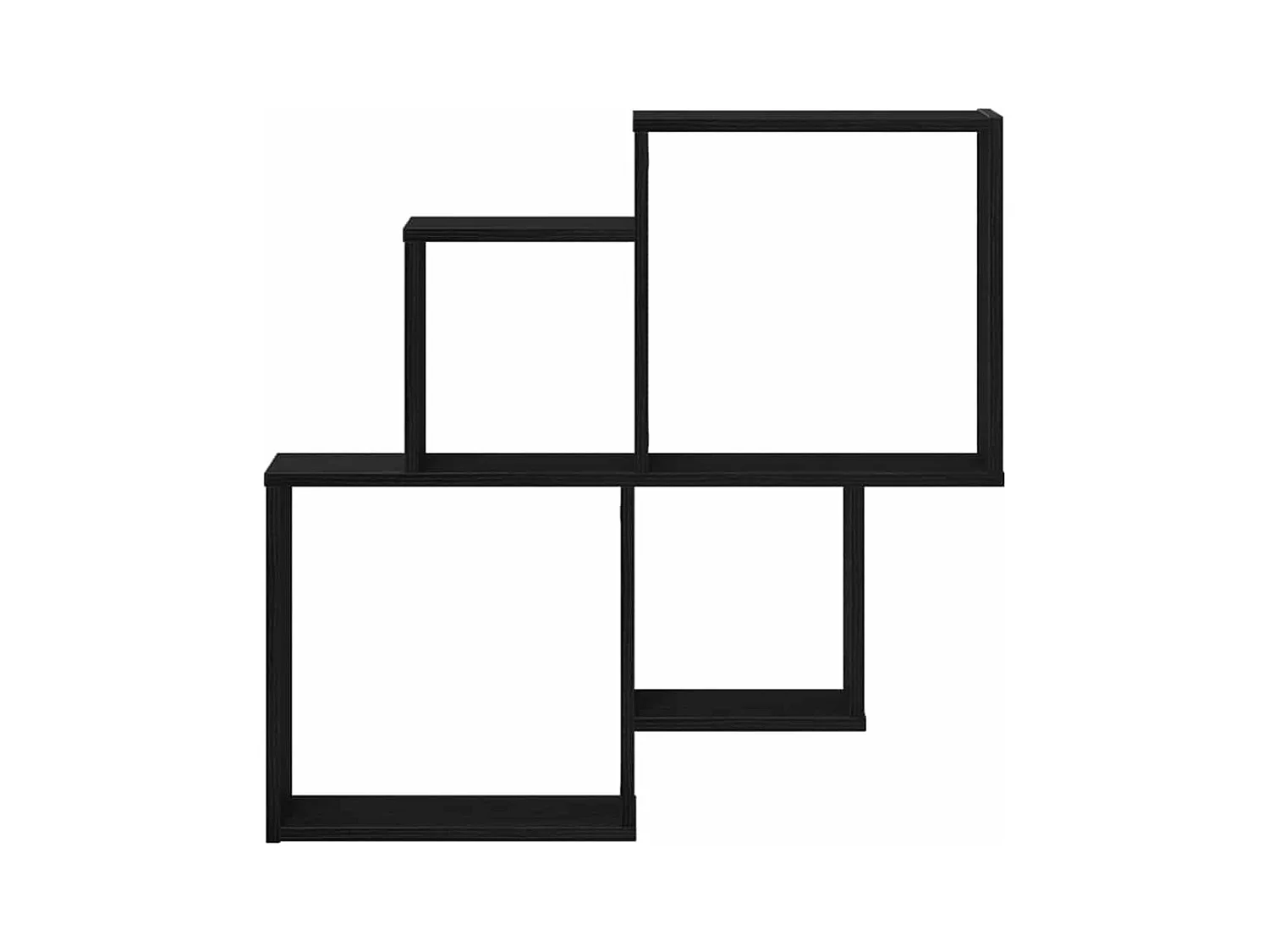 Pensile in rovere nero 80x15x78,5 cm in legno precomposto