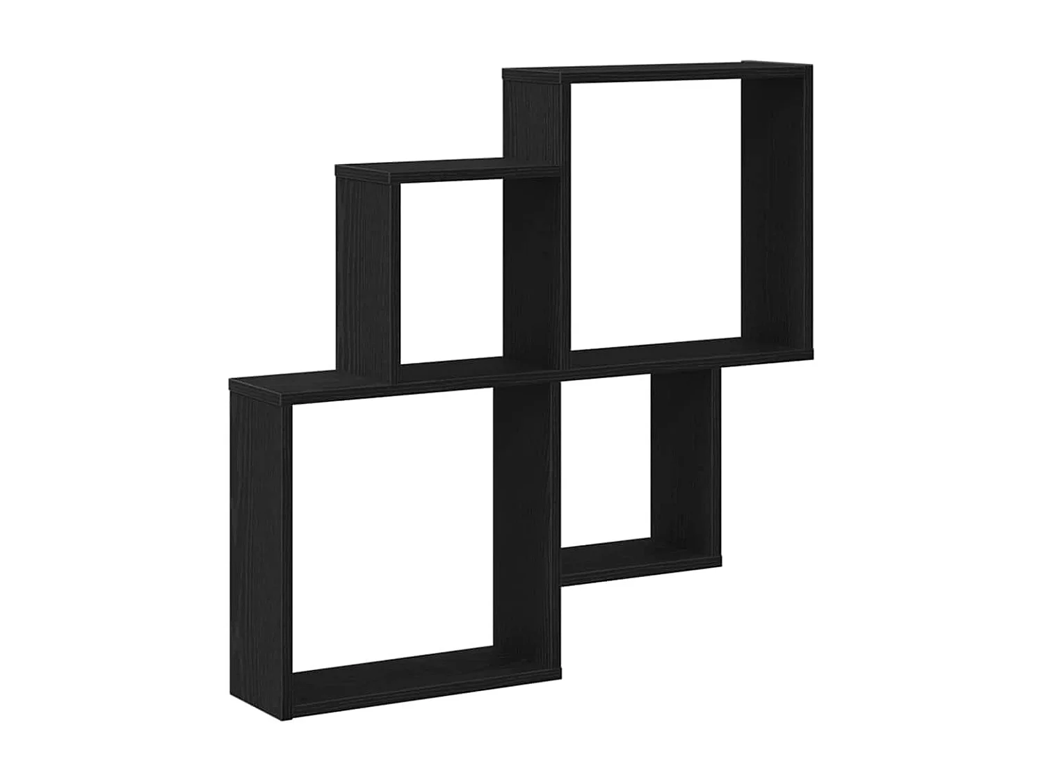 Armario de pared de roble negro 80x15x78,5 cm en madera reconstituida